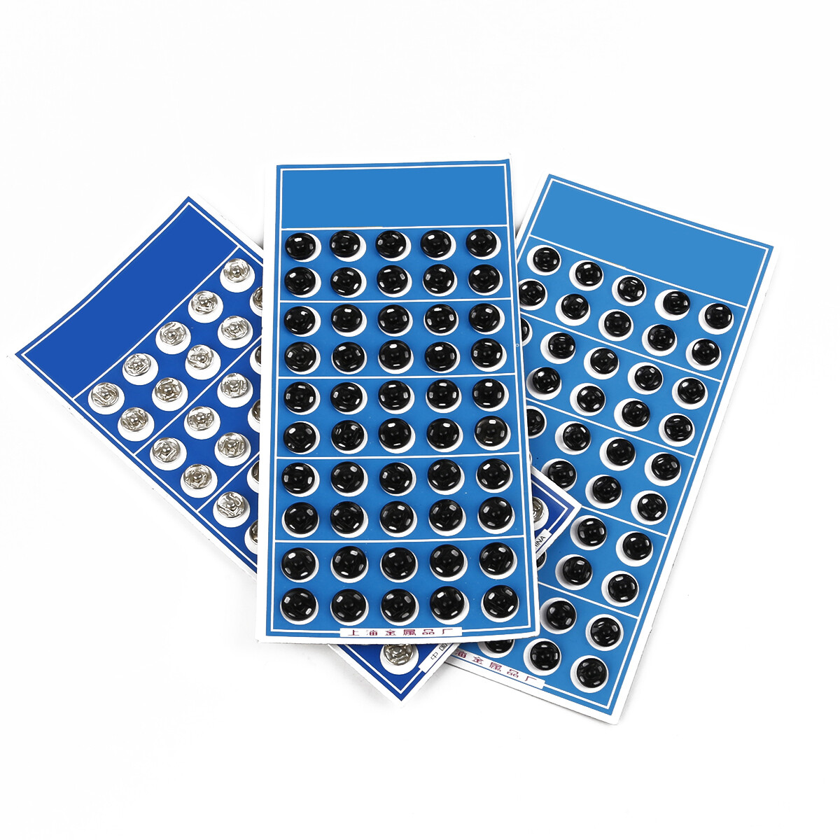 Nút Bấm, Nút Nhấn Chốt Kim Loại Màu Bạc Đen Khuy Sắt Mạ Khuy Tròn 8/10/12Mm Phụ Kiện May