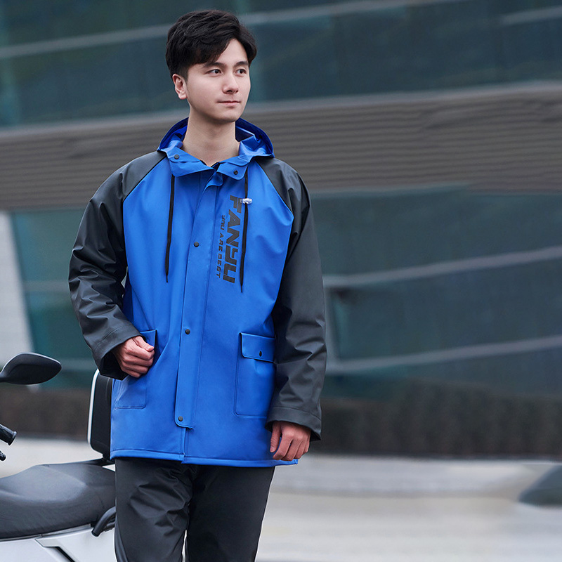 Raincoat fashion raincoat rain pants suit split men and women on foot rain proof motorcycle raincoat