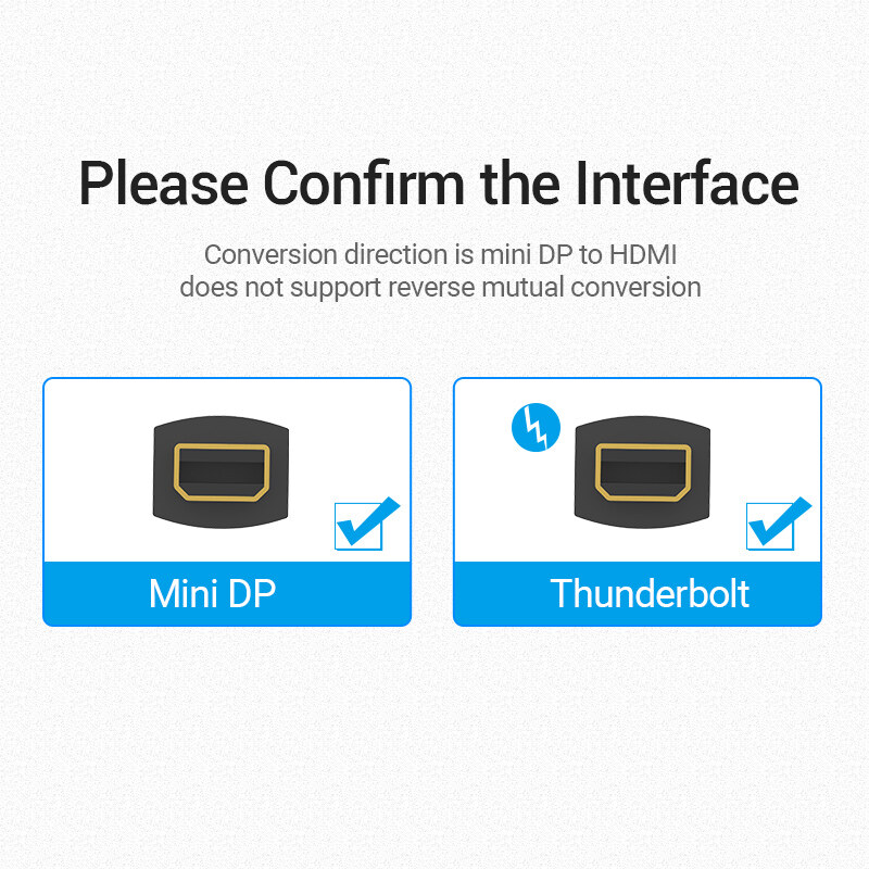 VENTION Bộ chuyển đổi cổng mini DisplayPort sang HDMI dành cho Mini converter