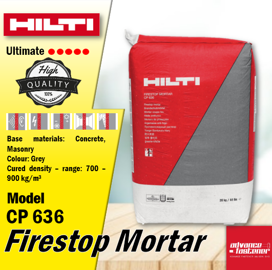 HILTI CP 636 Firestop Mortar / Fire safety (Materials for Concrete