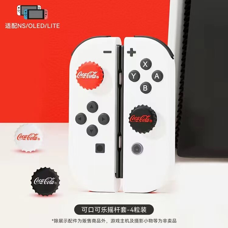 Geekshare 4Pcs Switch Thumb Grip Cover for V2/OLED/Lite Game Console Controller Joystick Button Caps Nintendo NS Accessory Pokemon