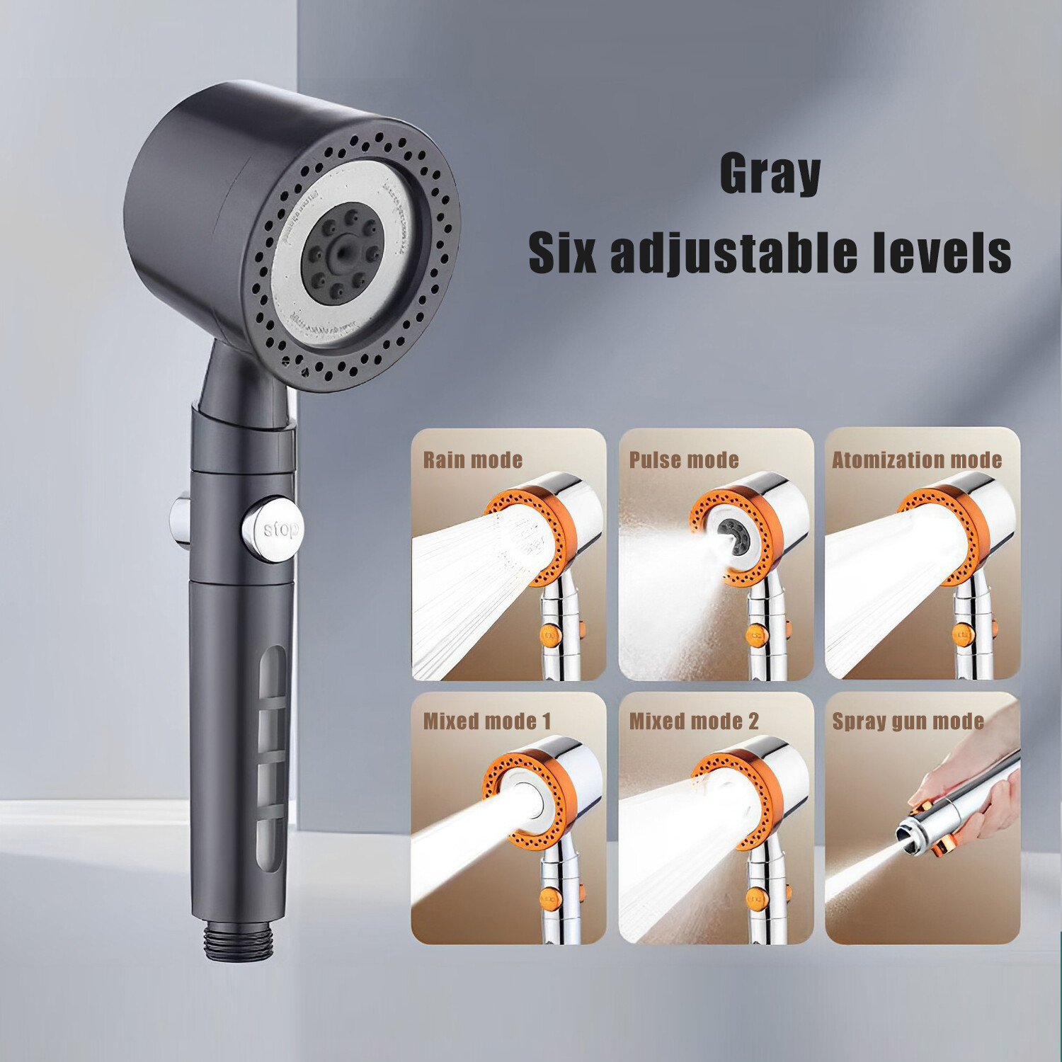  KOLIKOLI 3 in 1 Shower Head Set 6-speed Pressurized Bathroom Shower Head Head With Hose 304 Inner filter element Multifunctional high pressure shower 