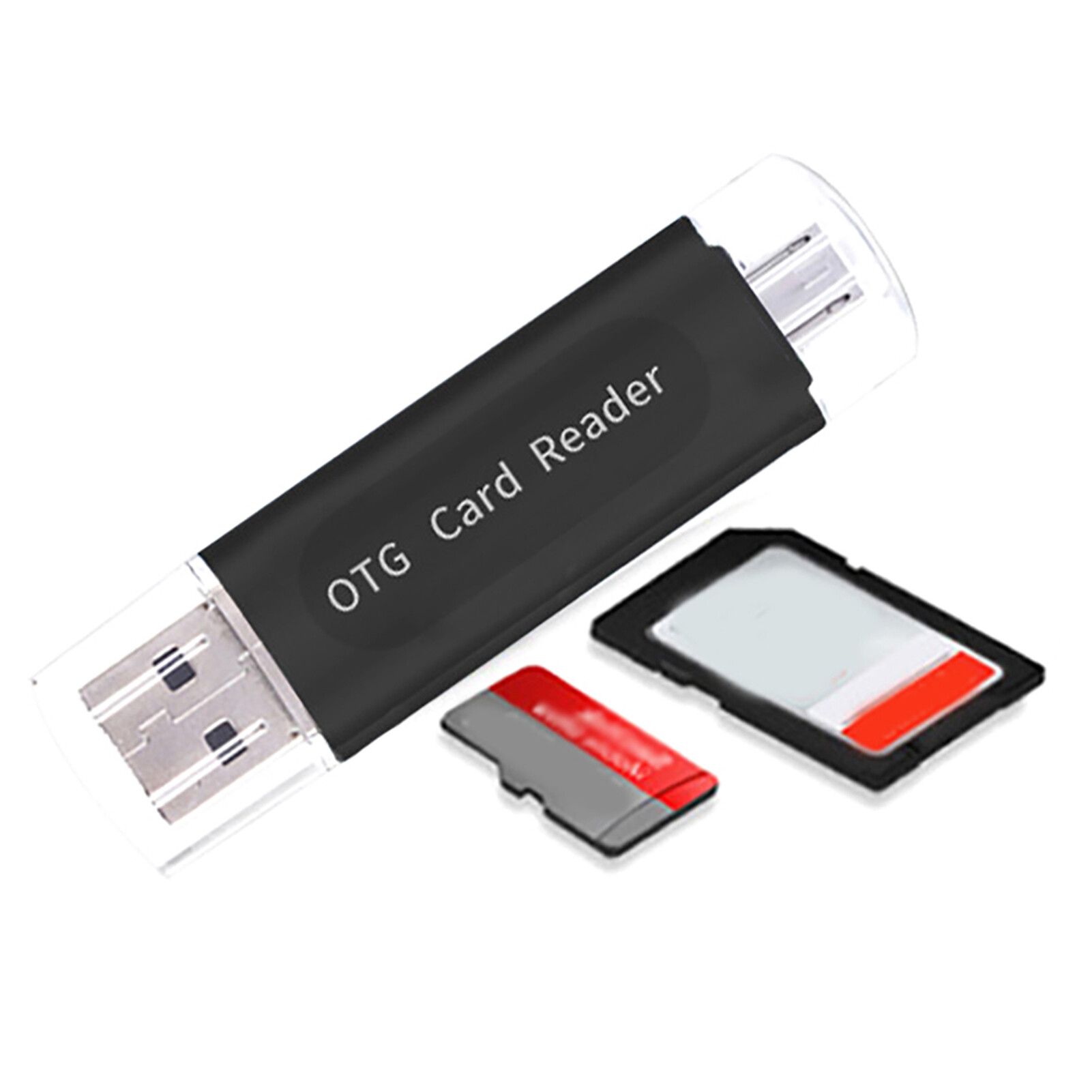 tanjiaxun 2 in 1 USB 2.0 Phone OTG Dual TF SD Card Reader Adapter for PC Computer Android