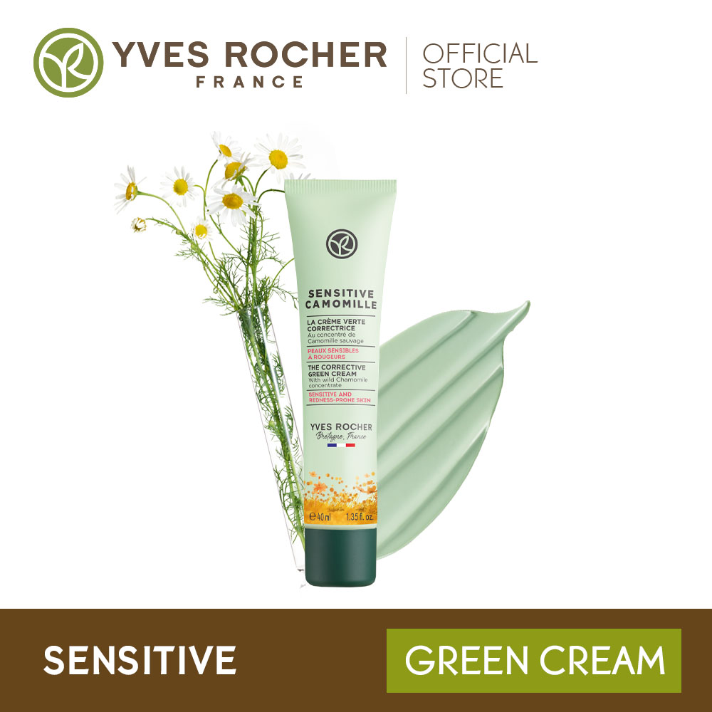 sensitive camomille yves rocher corrective green cream