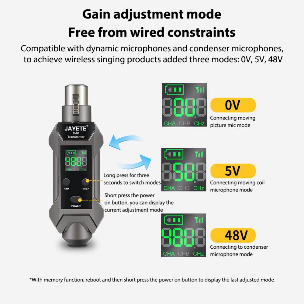 Microphone Wireless System Audio Transmission Systems Universal 30m-50m Pickup