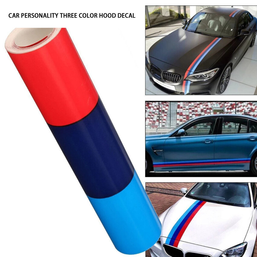 Nhãn dán xe hơi 1m, m miếng dán đề can vinyl đua xe mô tô đua xe mui xe có sọc màu dải vỏ động cơ giảm chấn cho bmw