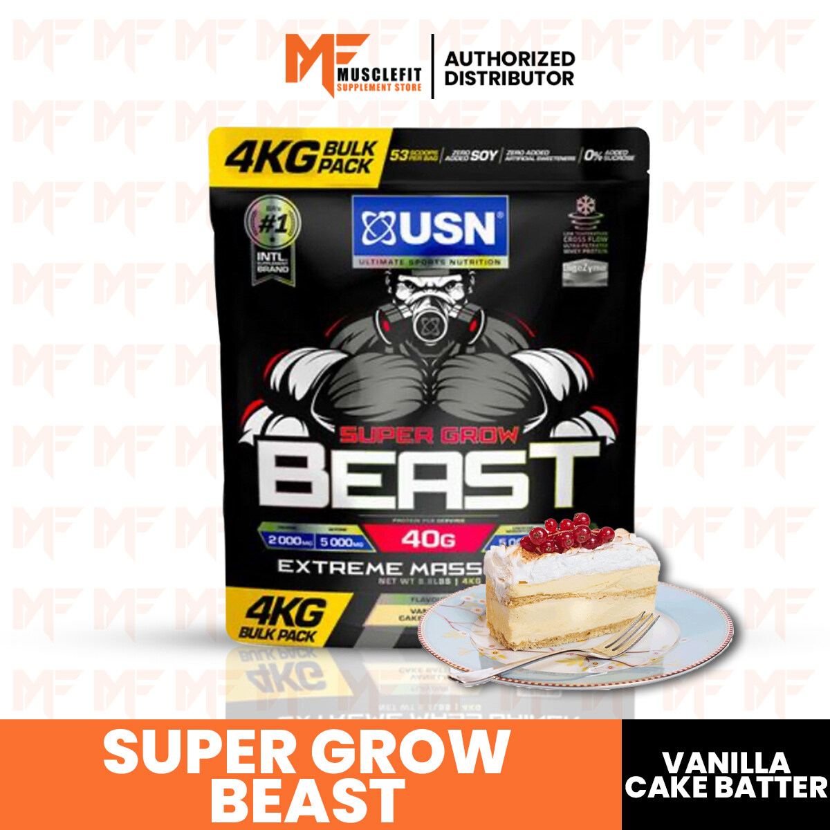 USN Super Grow Beast Extreme Mass Gainer 4 kg Halal Mass Gainer | Lazada