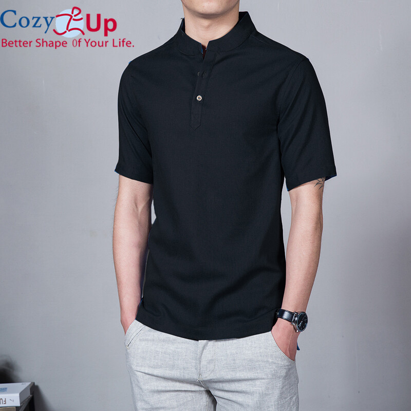 Cozy Up Polo Shirt for Men Fashion Linen Polo Summer  Shirt Short Sleeve Casual Slim Fit Male