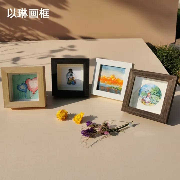 To Lin Photo Frame Small Oil Painting Frame Oil Painting Stick Frame Wood Frame Three Dimensional 2cm Hollow Hanging Wall Table Two Use Dry Flower Thickness Lazada Singapore
