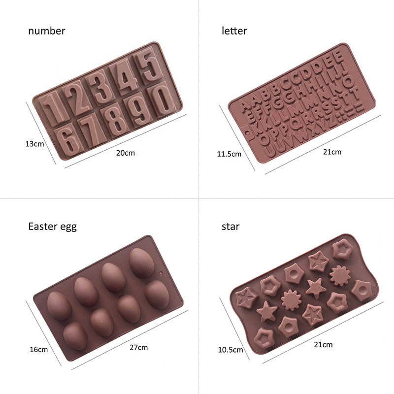 SHOOTHE Food Grade Silicone Chocolate Mold Kitchen Gadgets Baking Accessories Easy Cleaning Biscuits Cake Mould 1Pcs