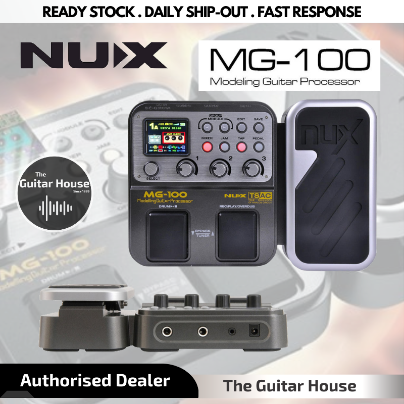 NUX MG-100 Electric Guitar Multi-Effects Processor (MG100) (MG 100 ...