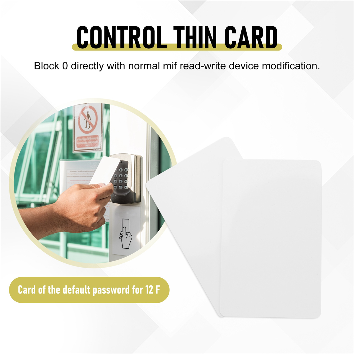 10PCS RFID NFCsmart Chip Badge Clone 0 Sector Writable Tag UID Access Control Thin Card 13.56Mhz Rewritable Copy Key