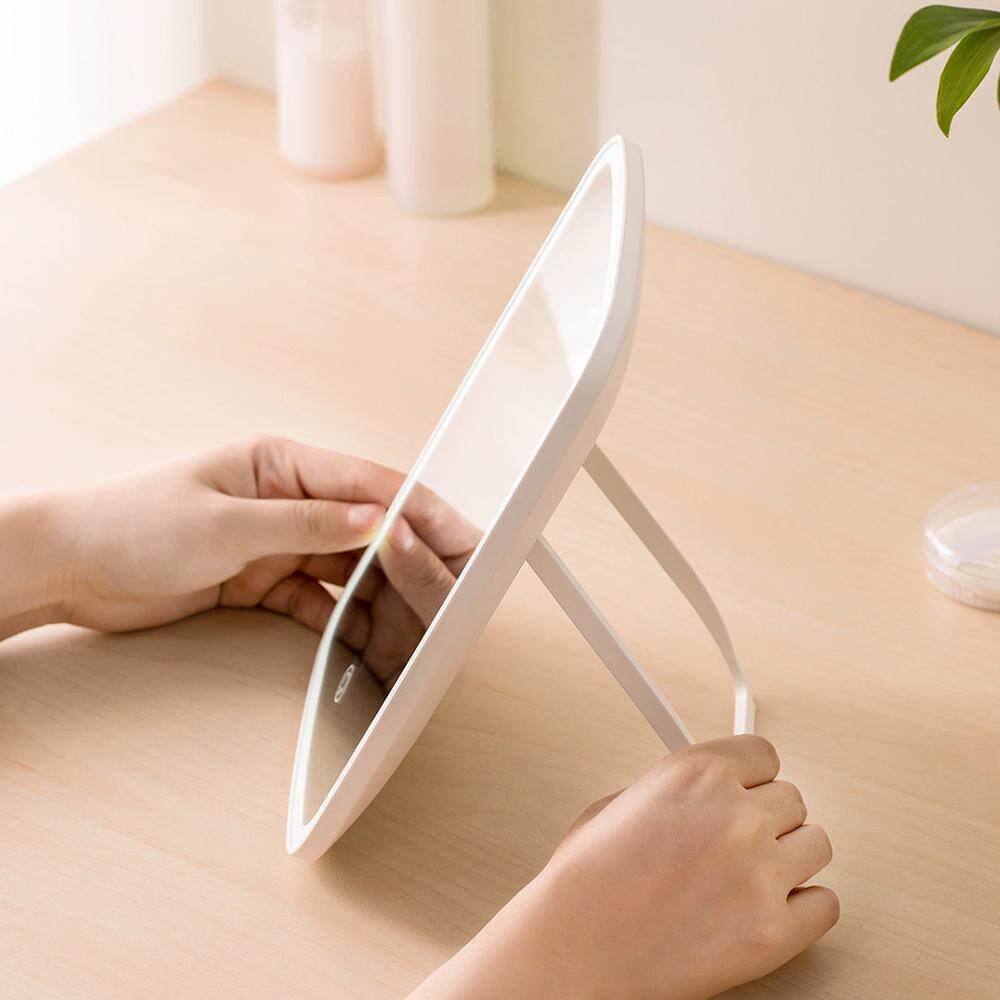 Xiaomi Mijia Gương Trang Điểm Gắn Đèn LED Với Công Tắc Cảm Ứng Ánh Sáng Điều Khiển Tự Nhiên Trang Điểm Di Động Đèn Led Ký Túc Xá Gương Để Bàn 1200MAh