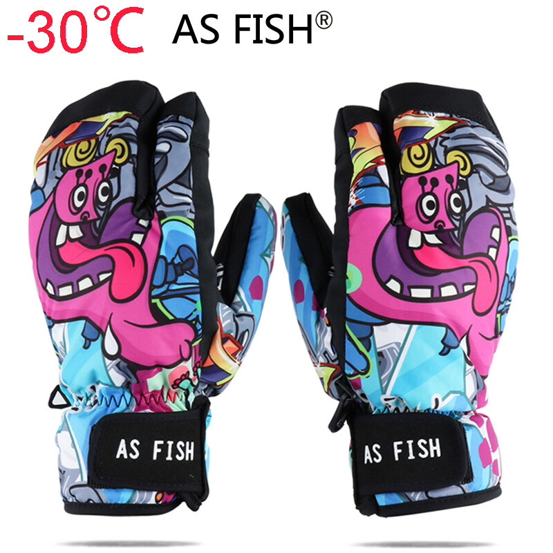 3 finger snowboard gloves