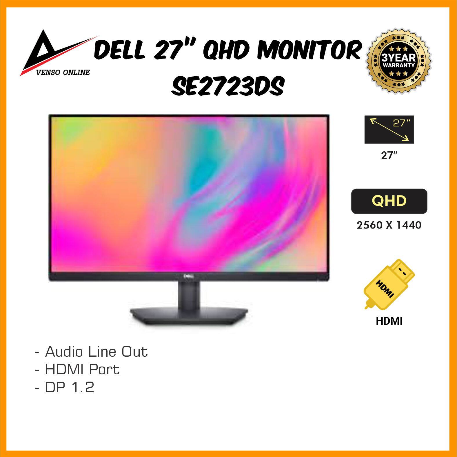 Dell 27 QHD Monitor - SE2723DS | Lazada