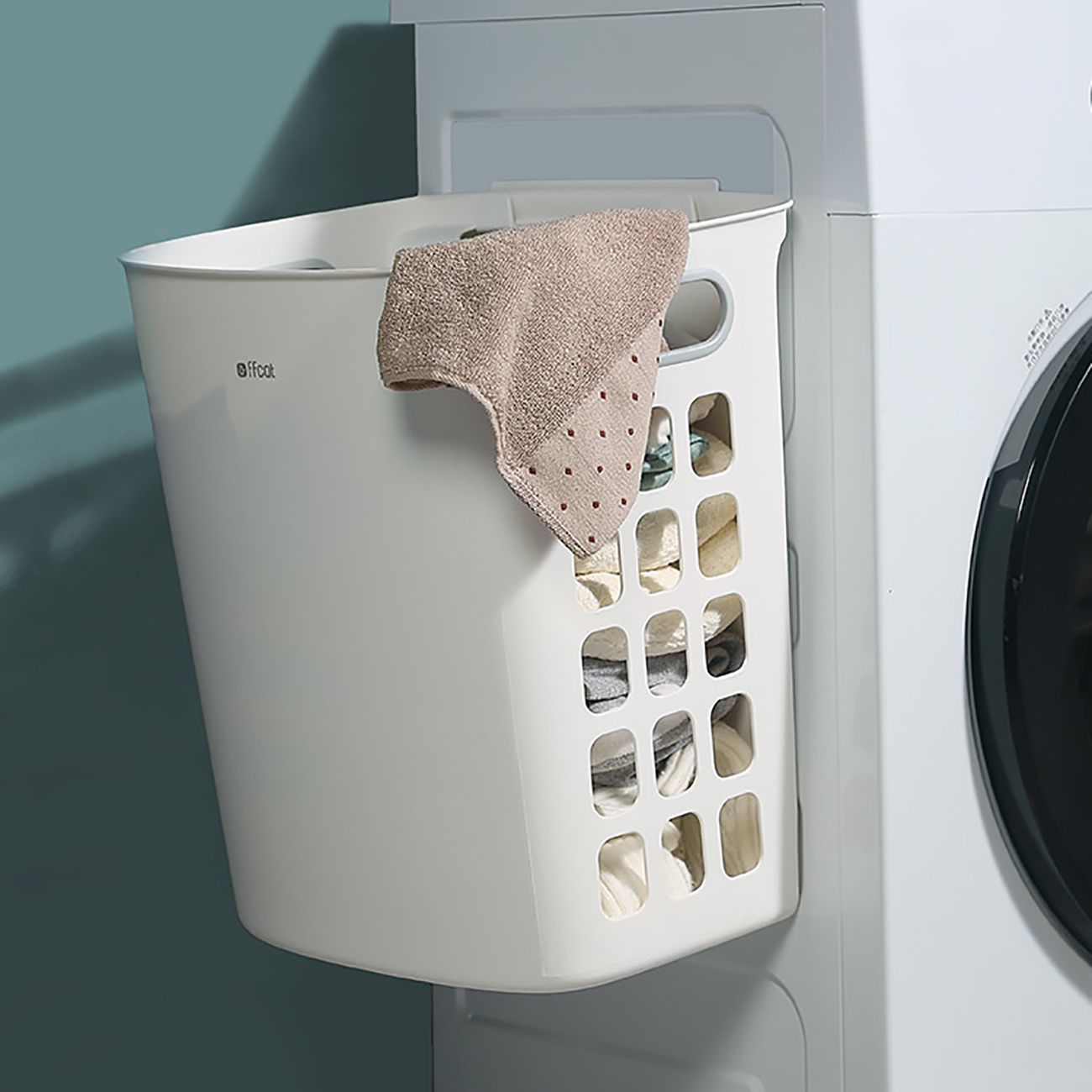 CNMF Wall-Mounted PP Large Capacity Laundry Basket with Handle