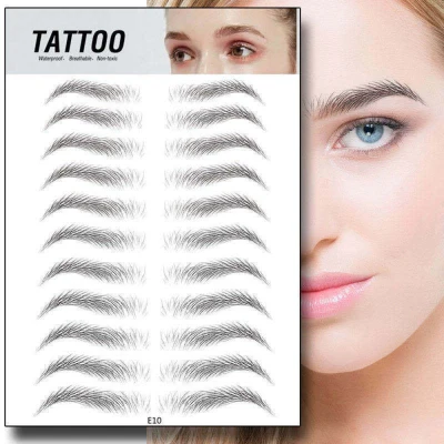 UBetter 11 Pairs Spot 6D Imitation Ecological Stickers Eyebrow Stickers 3D Stereo Tattoo Stickers