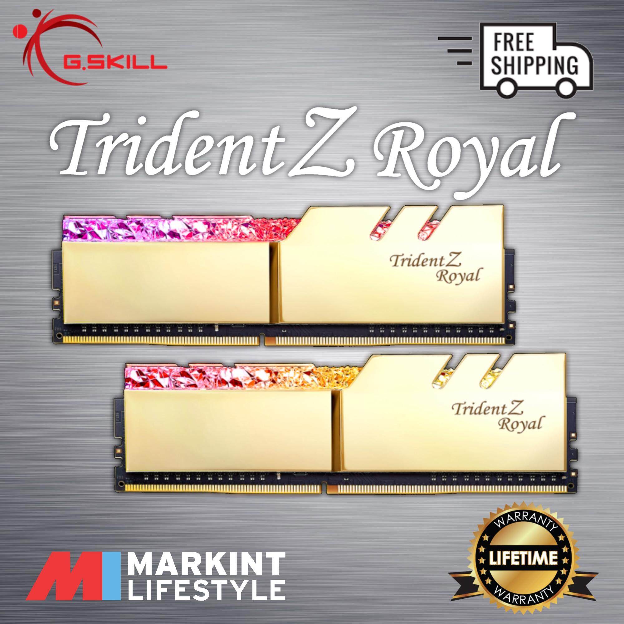 G.SKILL TRIDENT Z ROYAL GOLD 32GB (2 x 16GB) RGB DDR4 3200 C16