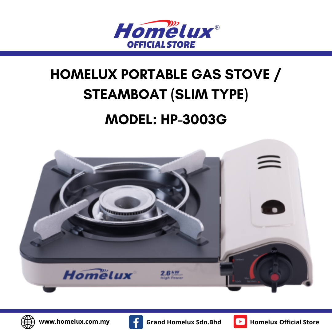 HOMELUX PORTABLE STEAMBOAT GAS STOVE / COOKER HP3003G Lazada