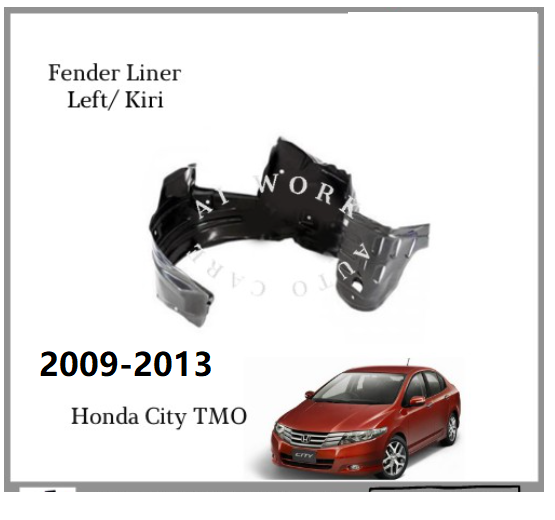 fender liner for Honda City TMO 2009 2010 2011 2012 2013 Front Fender