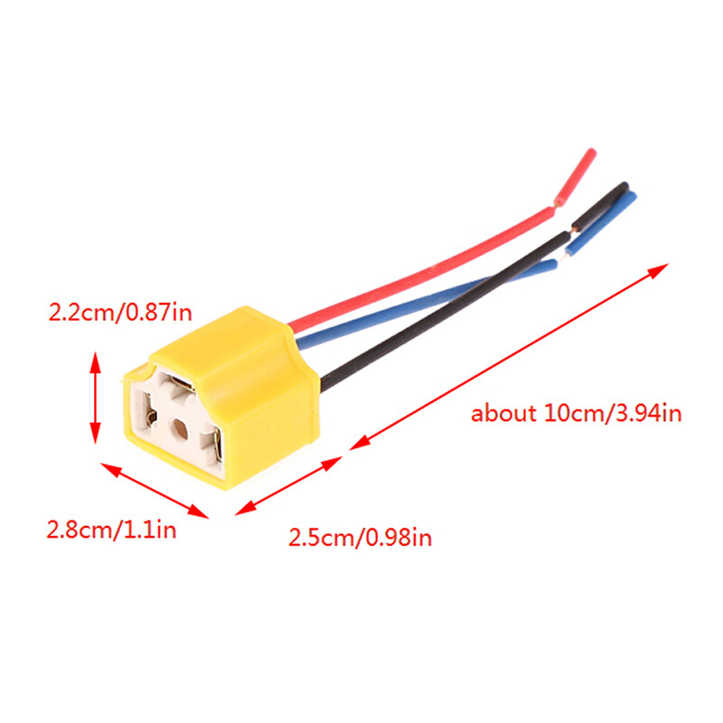 ZHANTONG H4 9003 Ceramic Wire Wiring Car Auto Head Light Bulb Lamp Harness Socket Plug