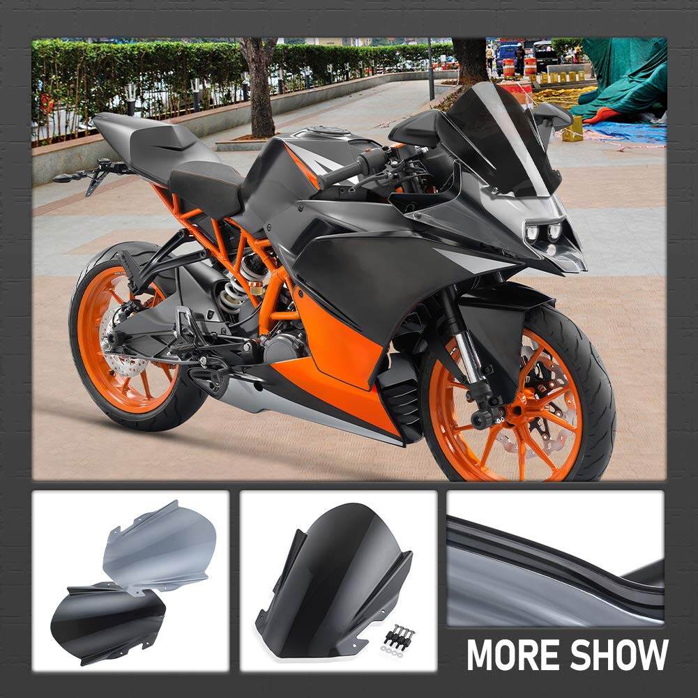 Allotmark Kính Chắn Gió Kính Chắn Gió Paraben, Dành Cho KTM RC 125 200 390 RC200 RC390 2014 2015 2016 2017 2018 2019 2020 2021 Phụ Kiện Xe Máy