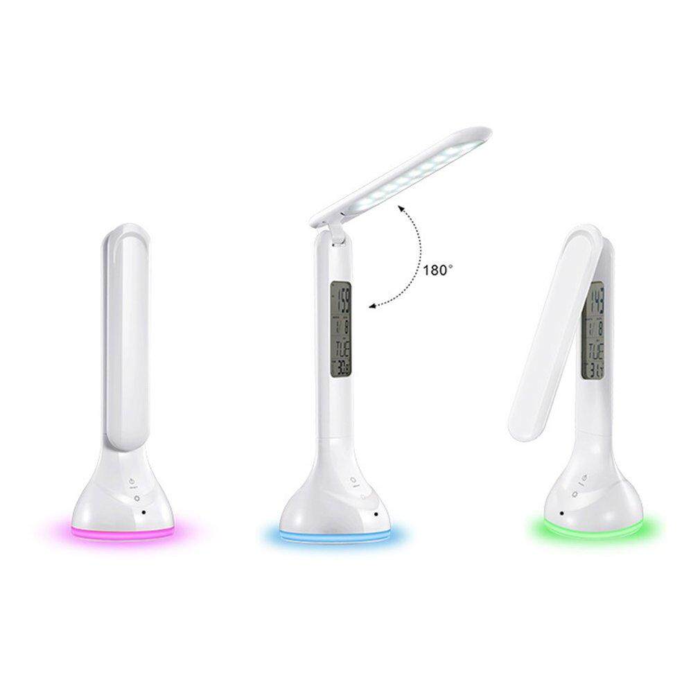 UINN Điều Khiển Bằng Giọng Nói Để Bàn LED Để Bàn Đồng Hồ Báo Thức Gấp Mắt chăm sóc Đèn