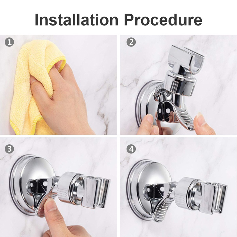 Giá Đỡ Gắn Tường Cốc Hút Chân Không Mạnh Mẽ Cho Phòng Tắm, Có Thể Điều Chỉnh Vòi Hoa Sen Cầm Tay Head Bracket Phụ Kiện Phòng Tắm