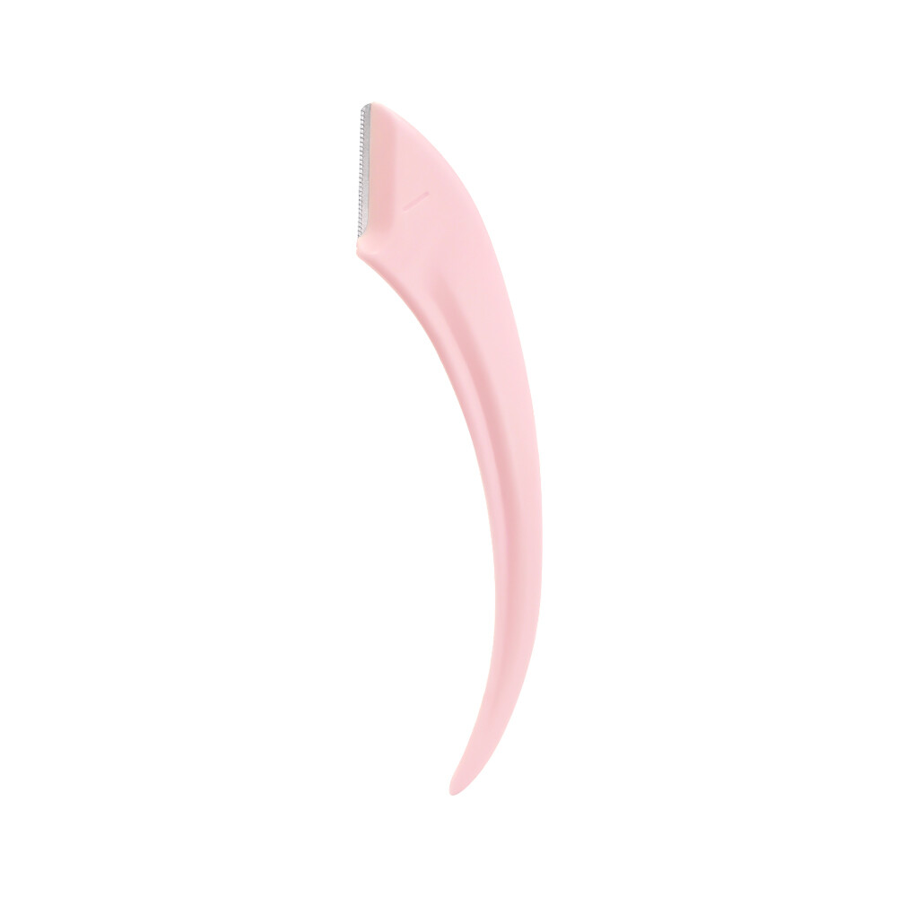 2PCS/Set Curved Moon Eyebrow Trimmer with Eyebrow Comb Trimmer Pp Handle Portable Anti-Scratch Ladies Beauty Tools