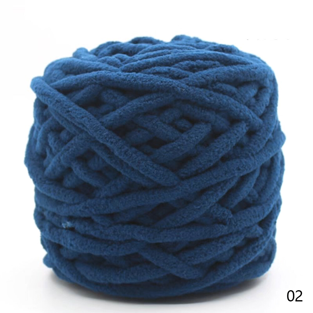 100g Soft Knitting Chunky Towelling Wool Ball Skein Scarf Yarn Pure Color Cute