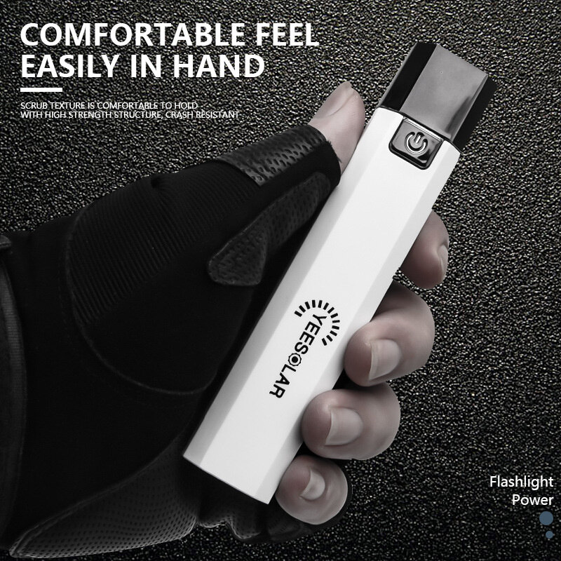 Mini Flashlight USB Rechargeable Outdoor Small Flashlight Walking Portable Household Lighting Flashlight