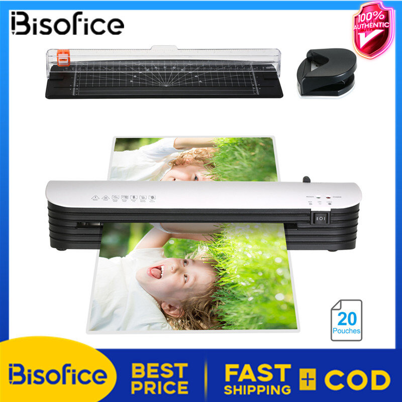 Bisofice SL299 Laminator Machine Set A4 Size Hot and Cold Lamination 2 Roller System with 20