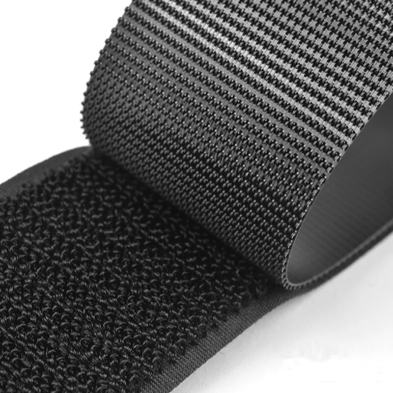 Set 2 cuộn băng gai dán màu đen và trắng nylon tự dính ma thuật có lớp keo dán Polocat-INTL