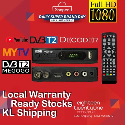 android tv android box [KL READY STOCK] Dekoder MYTV decoder Myfreeview DVB T2 Decoder Digital MYTV Indoor Antenna - TF MART
