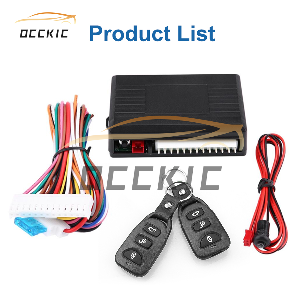 Occkic Car Keyless Entry System for Central Door Lock with Remote Control Transmitter Control Central Locking Kit