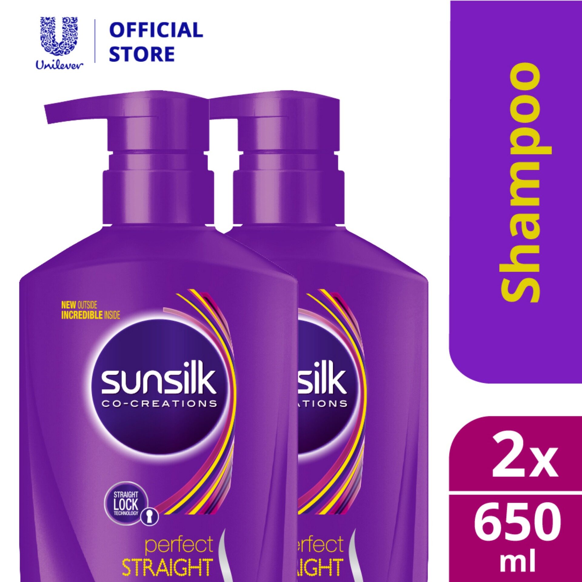 Sunsilk Perfect Straight Shampoo 650 Ml X 2 Lazada
