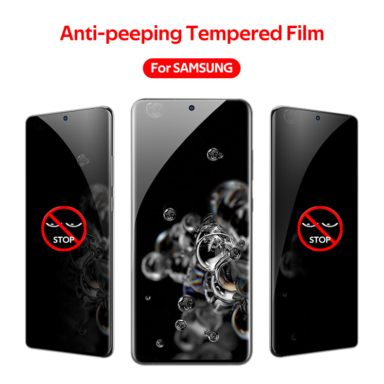 Privacy Film Full Cover Screen Protector Anti-peep Tempered Glass Flim Clear Screen Protector For Samsung Galaxy A02S A10 A11 A20 A22 A30S A31 A50 A50S A51 A52 A70 A80 A82 A71 A7 2018 A8 A9 2018