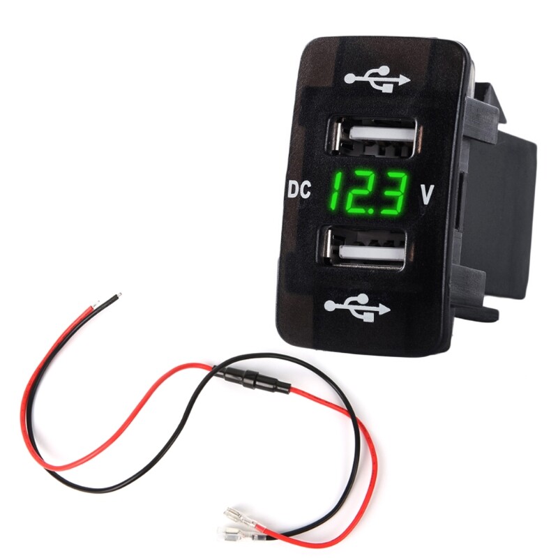 Cổng sạc pin hai đầu USB DC 12V 24V có màn hình LED thích hợp cho xe hơi HONDA