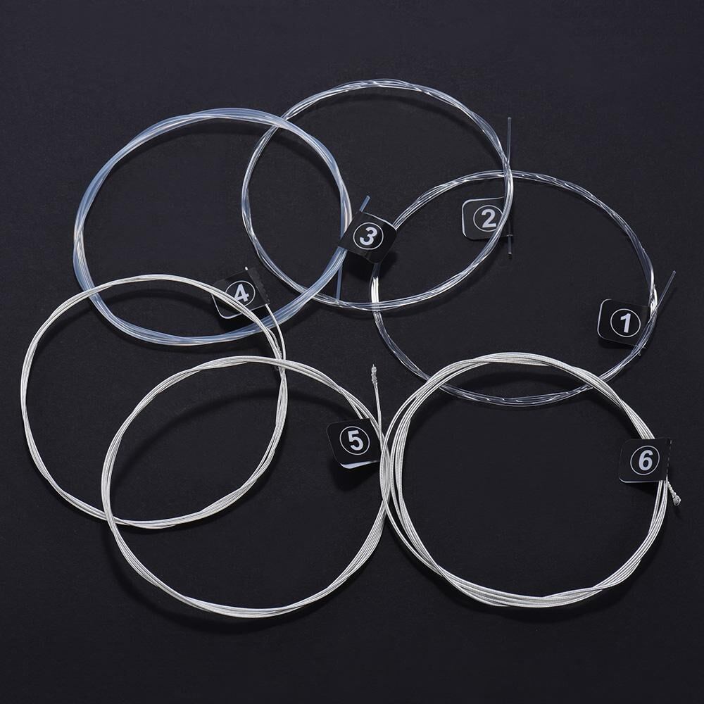 【Ready Stock】Dây Đàn Guitar Cổ Điển Bằng Nylon Sunshine Girl-Orphee NX36 Bộ 6 Cái Thay Thế Đầy Đủ (.028-.043) Dây Bọc Bạc Lõi Ni Lông, Căng Thẳng Bình Thường