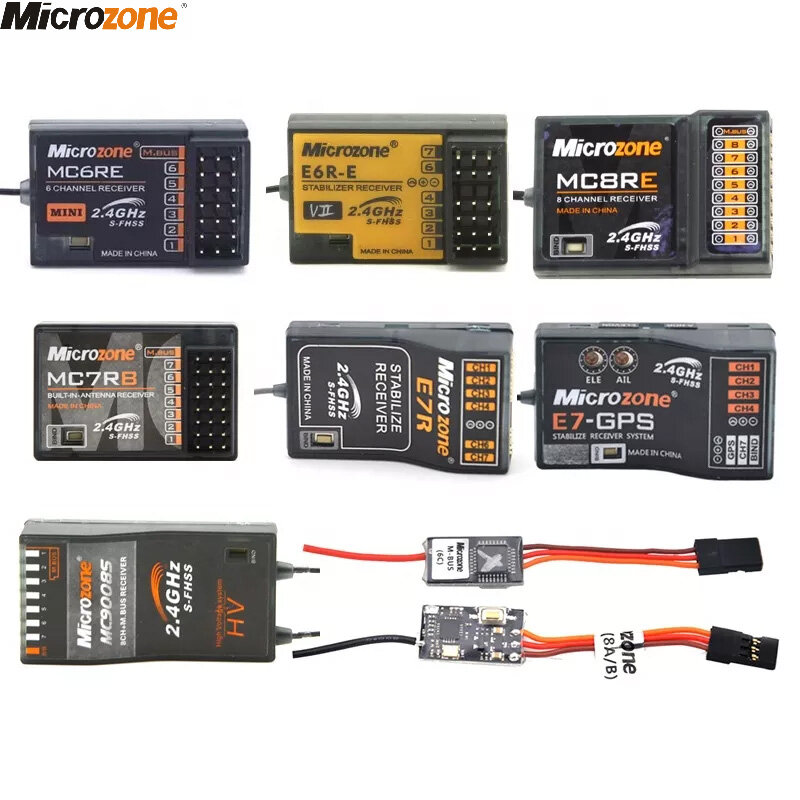 MicroZone MC6RE MC7RB MC9002 MIni M-SBUS Receiver 6CH MC8RE 8CH For MC6C MC8B Controller Transmitter RC Airplane Drones model