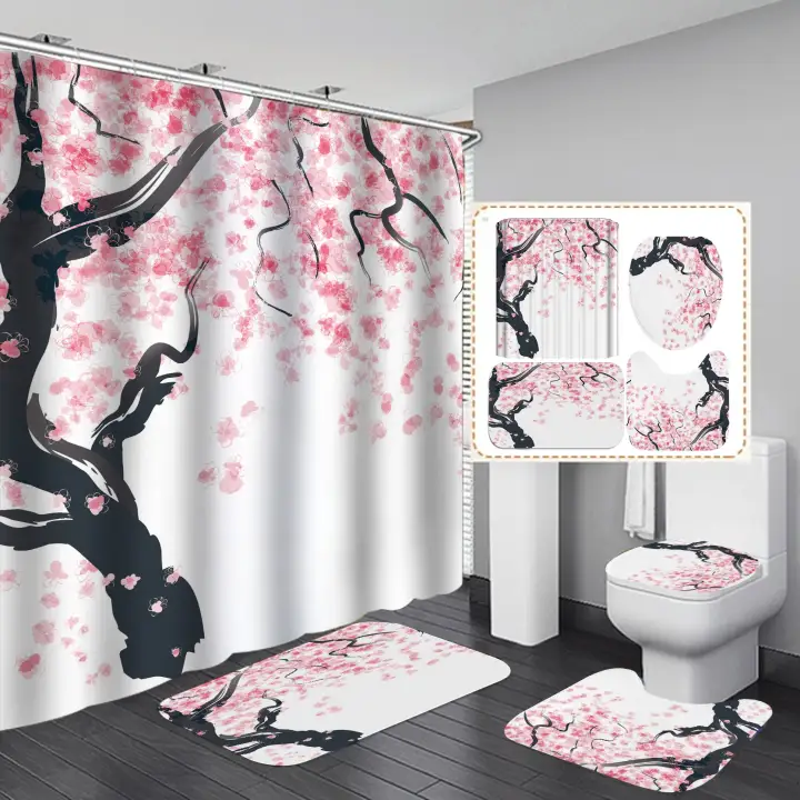 Bathroom Shower Curtain Decorations Of, Peach Colored Shower Curtain