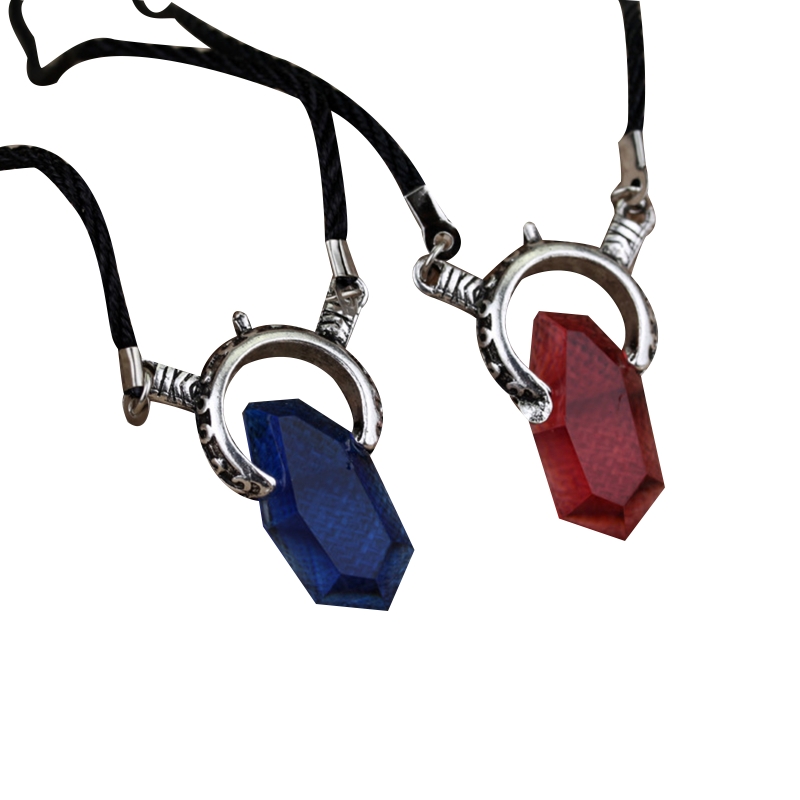 Devil May Cry Anime Demon Hunter Soul Stone Necklace Red Crystal Dante Pendant Man Woman Cosplay Valentine's Day Gift