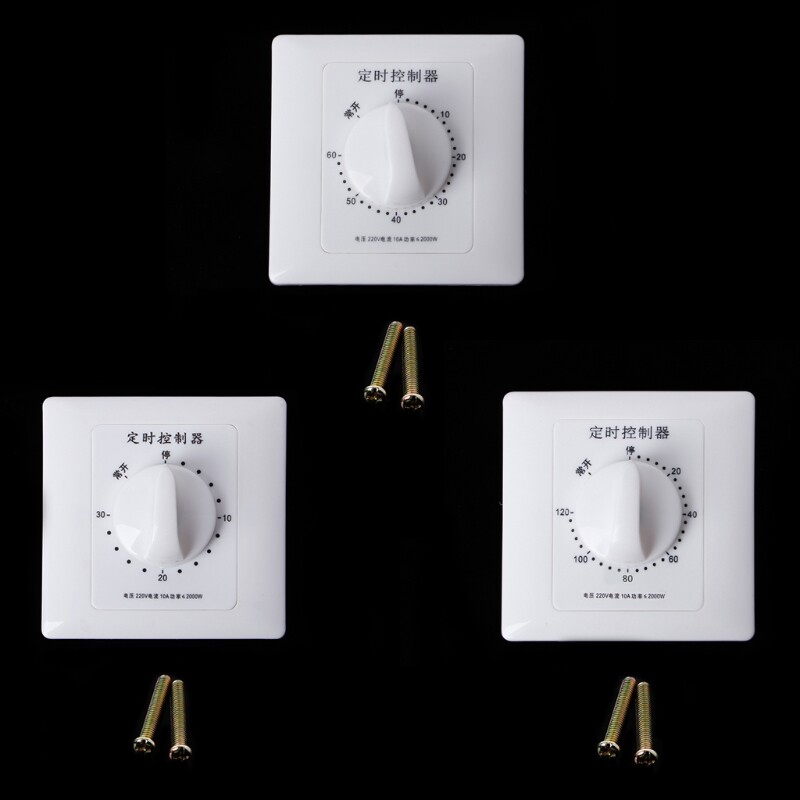 Máy Bơm Điều Khiển Công Tắc Hẹn Giờ AC 220V Thiết Bị Ngắt Điều Khiển Đếm Ngược Cơ Học 30/60