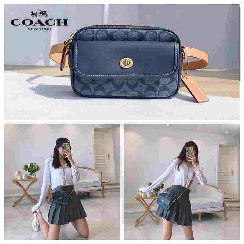 Coach shoulder bag women fashion messenger bag classic C pattern