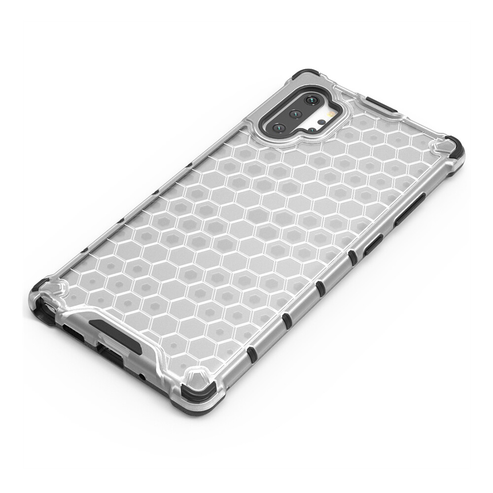 UFLAXE Honeycomb Shockproof Hard Case for Samsung Galaxy Note 10 / Note 10 Plus / Note 10 Lite Full Protection Clear Translucent Case Durable Back Cover anti-shock Protective Casing
