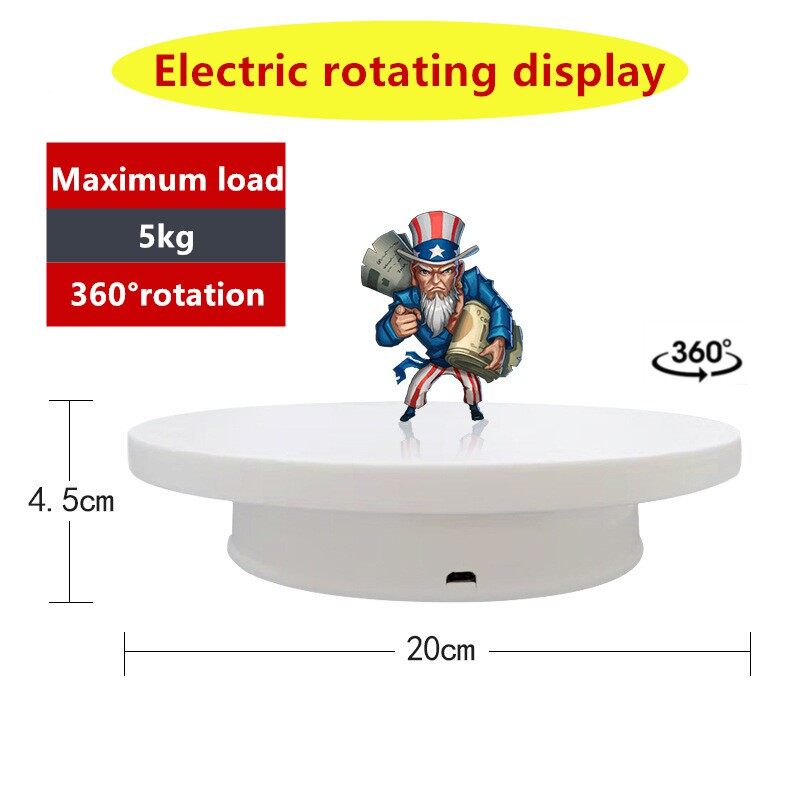 Motorized Rotating Display Stand, 8 Inches Electric Turntable, White  Revolving Base for 360 Degree Product Images or Jewelry, Collectible  Display | Lazada