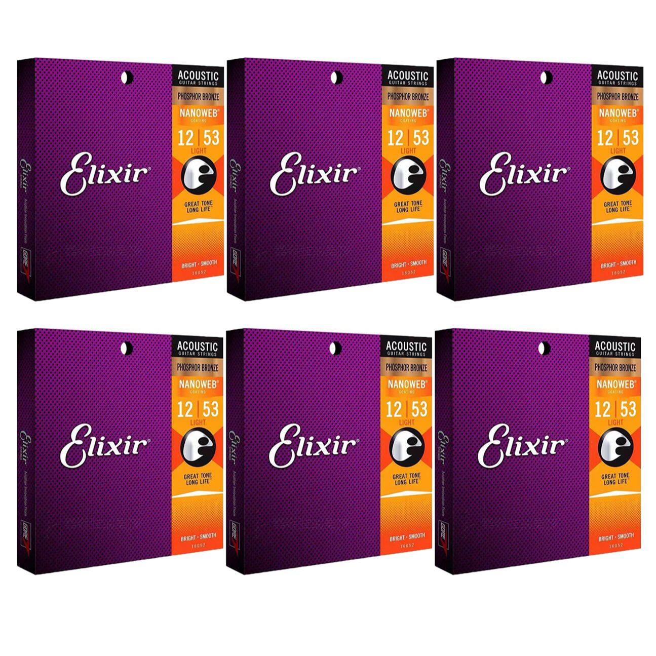 3/6/12pk compatible for elixir acoustic guitar strings phosphor bronze 12-53 11-52 10-47 16052 16027 16002 folk guitar accessory