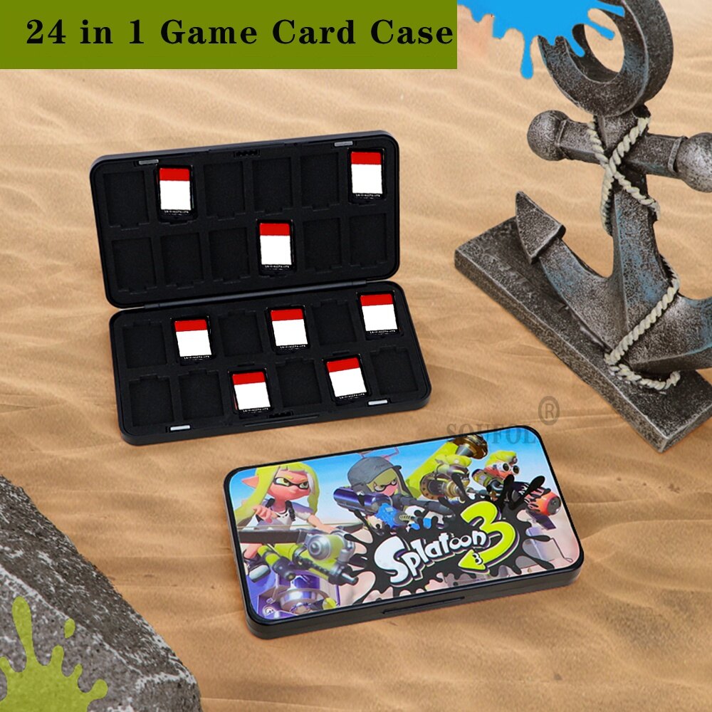 Vỏ Bảo Vệ Đế Sạc Vỏ Hộp Đựng Thẻ Trò Chơi Túi Đựng Splatoon 3 Cho Nintendo Switch & Switch Phụ Kiện Máy Chơi Game Oled