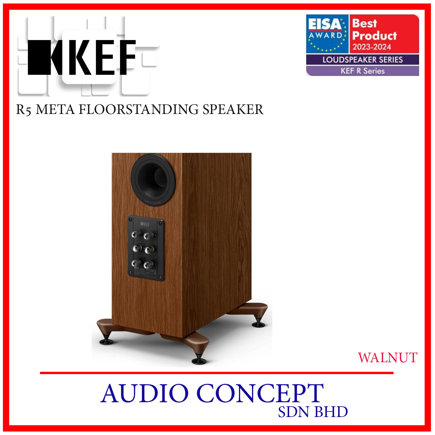 Kef R5 Meta Floorstanding Speaker Three-Way Bass Reflex Speaker