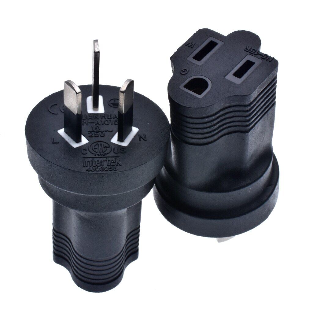 AU to US NEMA 515R Power Adapter Converter Australian Male to Female American Standard 3 Prong
